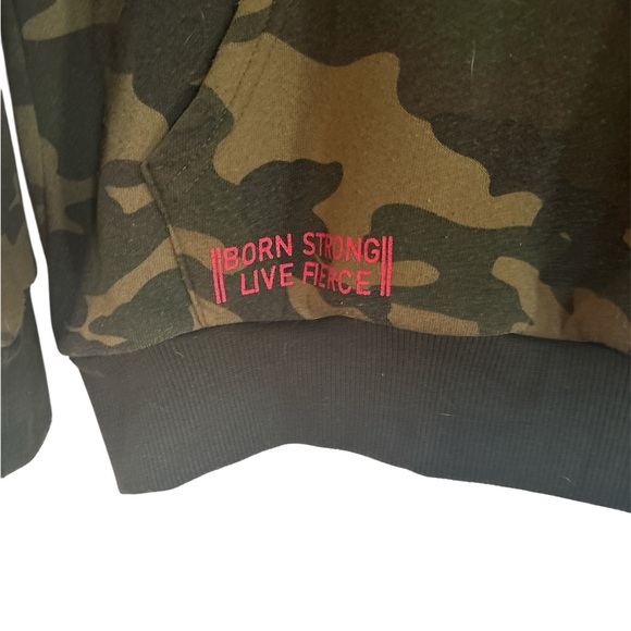 Galaxy By Harvic Camouflage Hoodie with Red Details - Picture 2 of 5